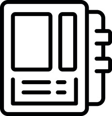 Poster - Simple line icon representing an electric meter, used for measuring and displaying electricity usage