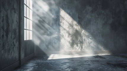 Wall Mural - empty space room mockup with light textured peaking background wallpaper