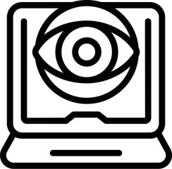 Poster - Laptop is displaying an eye, representing the increasing importance of computer vision technology in our daily lives