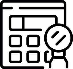 Poster - Magnifying glass is inspecting a website, symbolizing the concept of seo audit and website analysis