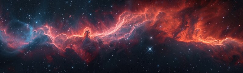 Wall Mural - Abstract painting of Star field background . Glow swirls night sky.	
