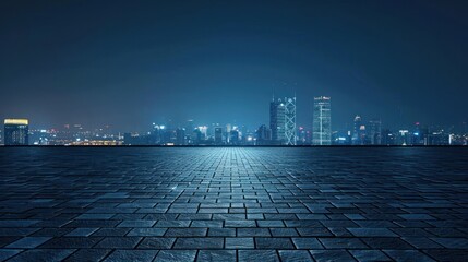 Poster - Smart city and communication wireless network 5G. Rounded abstract cityscape network connection, AI generated