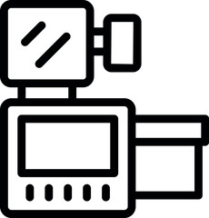 Poster - Line icon of a cnc machine operating, a great design for any industrial purpose