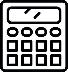 Poster - Calculator icon representing calculating finances and budget planning
