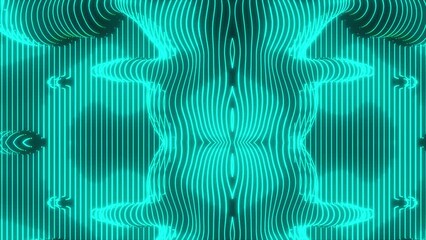 Poster - Diamond shaped blue lights background Symmetry and reflection. Light effects.
