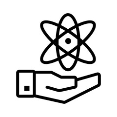 Poster - Atom Scientific Icon Ideal for Chemistry and Physics Illustrations