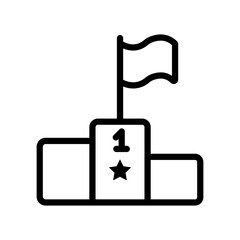 Poster - Winner Podium Icon Perfect for Sports and Achievement Illustrations