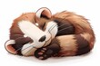 © Design Depot - This image captures a cartoon ferret napping, evoking a sense of relaxation