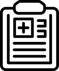 Poster - This simple icon represents a medical report clipboard, conveying essential information about healthcare and patient data