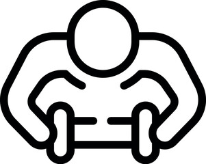 Poster - bodybuilder is lifting a barbell to work his muscles
