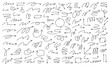 © Natalia - Large set of thin arrows of different shapes, drawn by hand. Vector illustration of simple pointer symbols - connections for infographics, presentation, social networks.