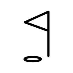 Poster - Golf Flag Icon Ideal for Sports and Recreation Themes
