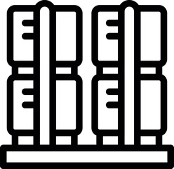 Poster - Icon of a water pump system for industrial use, providing efficient water circulation