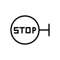 Aufkleber - Stop Sign Icon Perfect for Traffic and Safety Themes