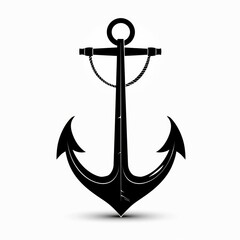 Wall Mural - Vector illustration of ship anchor isolated