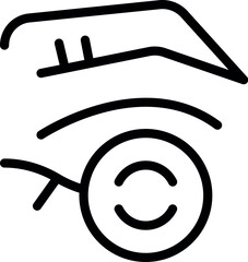 Poster - Electric scooter sharing app logo with two wheels and signal