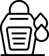 Poster - Water drops are resisting a bottle, representing a waterproof material that is perfect for product packaging