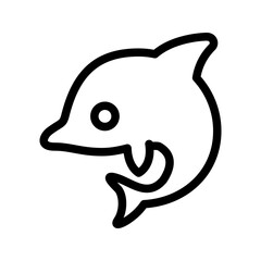 Poster - Dolphin Icon Perfect for Marine Life and Ocean Illustrations