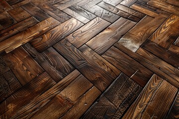Aufkleber - A close-up of a wooden floor in a room