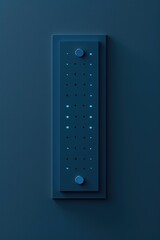 Poster - A close-up shot of a single button on a wall with a detailed texture and design