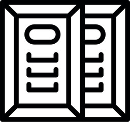 Poster - Line art icon of an electrical panel board, ideal for diagrams and technical illustrations