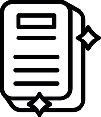 Poster - Icon of a document with sparkles, perfect for projects related to business and finance