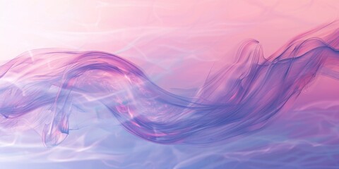 Poster - A wavy cloud of smoke rises from the bottom of the frame, set against a bright pink and blue background