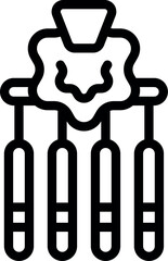 Poster - Simple line icon style image of a chandelier, ideal for apps, websites or social media