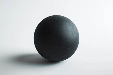 A single black egg sits on a clean white surface