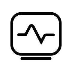 Poster - Cardiogram Icon Ideal for Heart Health and Medical Themes