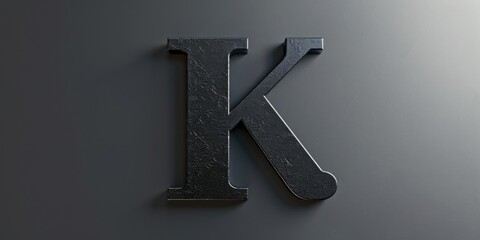 Poster - Close-up shot of a metal letter K