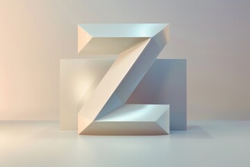 Poster - A simple design featuring a white letter Z on a plain surface