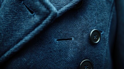 Aufkleber - A close-up view of a jacket with visible buttons and other details