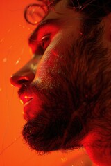 Aufkleber - A man's face with a long beard, great for depicting wisdom or character