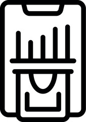 Poster - Online payment security with smartphone showing a graph and a credit card