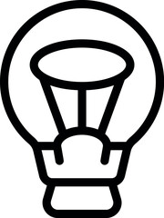 Poster - simple black and white line drawing of a light bulb, symbolizing bright ideas