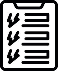 Poster - Simple icon of a clipboard with a checklist and check marks, representing the concept of task management