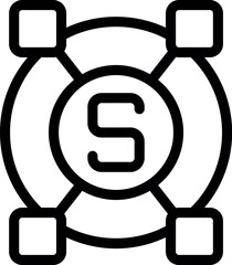Poster - Network is connecting squares symbolizing a business concept