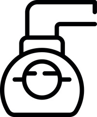Poster - Simple line icon of a gas water heater for your plumbing projects