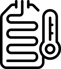 Poster - This icon represents an underfloor heating system, symbolizing warmth, comfort, and energy efficiency in modern homes