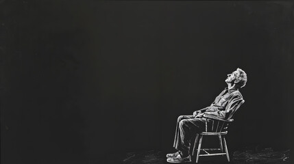 Wall Mural - a person sitting alone