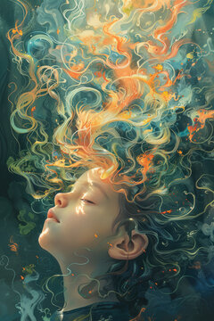 Design a graphic book cover about Raising A Child With ADHD.