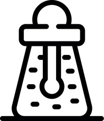 Poster - chemical flask used by scientists for experiments with chemical reactions