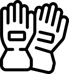 Poster - Icon depicting work gloves, essential for protecting hands during manual labor and construction activities