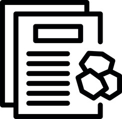 Poster - Line icon representing a digital ledger with blocks of data, symbolizing blockchain technology