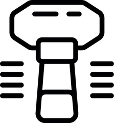 Fototapete - Electronic device scanning bar code with laser beam for inventory and product identification