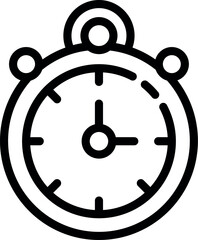 Poster - Simple stopwatch icon with clock face and buttons for timing and measurement