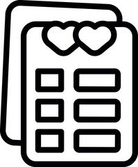 Poster - Online dating app showing matching profiles with hearts for love and romance