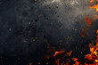 © Edifi 4 - Dramatic image of fire and debris explosion, with intense flames and flying particles against a dark background