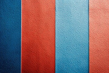 Poster - Vibrant blue and red vertical stripes create a modern, graphic design with clean lines and bold colors, perfect for stylish projects
